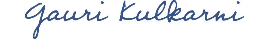 sign gauri kulkarni blue